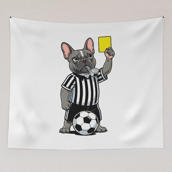 Item preview, The Armchair Referee - Funny French Bulldog Soccer Match Day Art designed and sold by frenchiesociety.co.