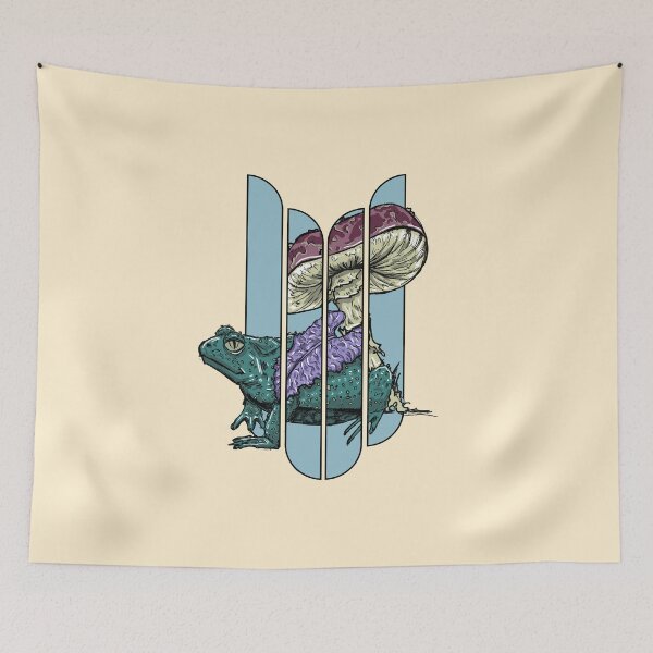 Item preview, Vintage Frog Mushroom | Psychedelic Forestcore Nature Design designed and sold by Half Mess.