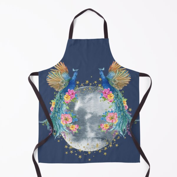 Item preview, Celestial Peacocks — Full Moon Floral Art | Mystical Bird Print designed and sold by ChasingRabbit05.