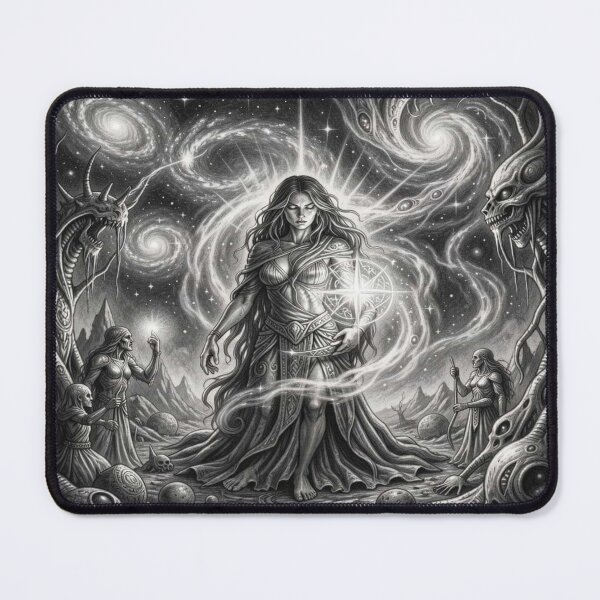 Item preview, Cosmic Ritual Scene inspired by Moebius – Mystical ceremony in the universal energy space designed and sold by FotoworldEdel.