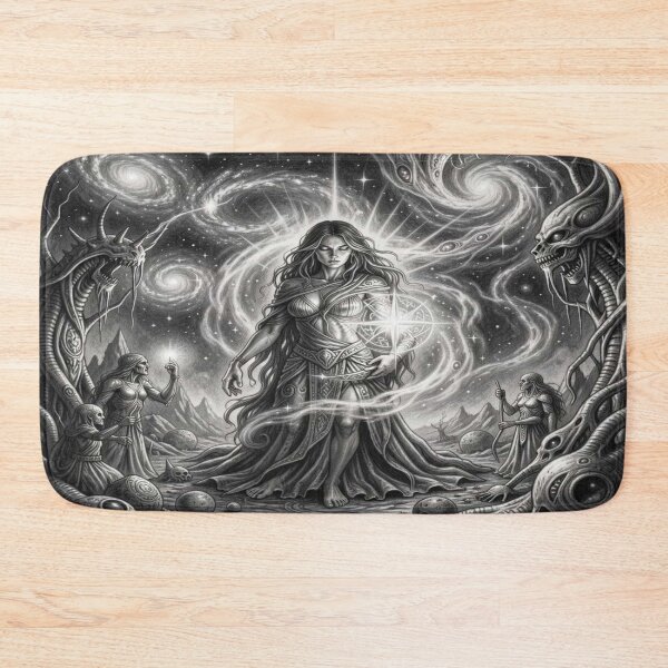 Item preview, Cosmic Ritual Scene inspired by Moebius – Mystical ceremony in the universal energy space designed and sold by FotoworldEdel.