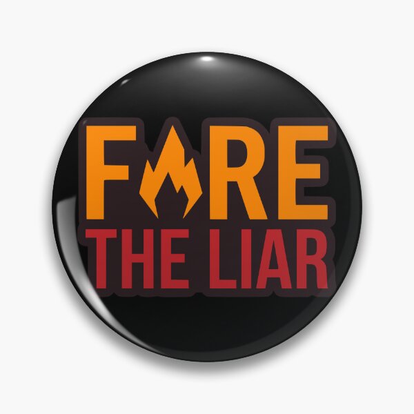 Item preview, Fire The Liar Bold Flame Typography designed and sold by Imaginationbeyond.