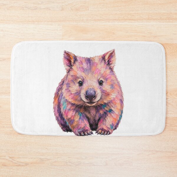 Item preview, Cute Colorful Wombat – Modern Palette Knife Animal Painting designed and sold by SLGA-Designs.