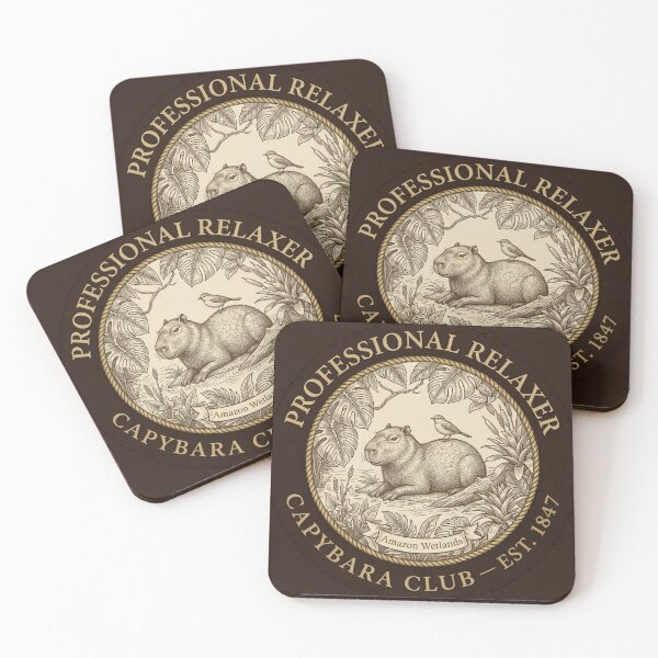 Item preview, Professional Relaxer Capybara Club Humor Badge designed and sold by CalmCapy Co.