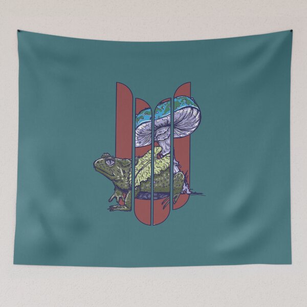 Item preview, Vintage Frog Mushroom | Psychedelic Forestcore Nature Design designed and sold by Half Mess.