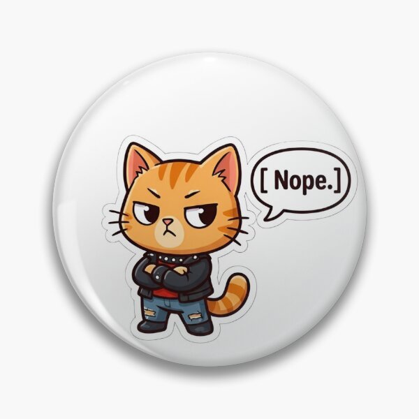 Item preview, Sassy Cat Stickers Nope and Bad Boy Attitude Duo designed and sold by Good Vibes .