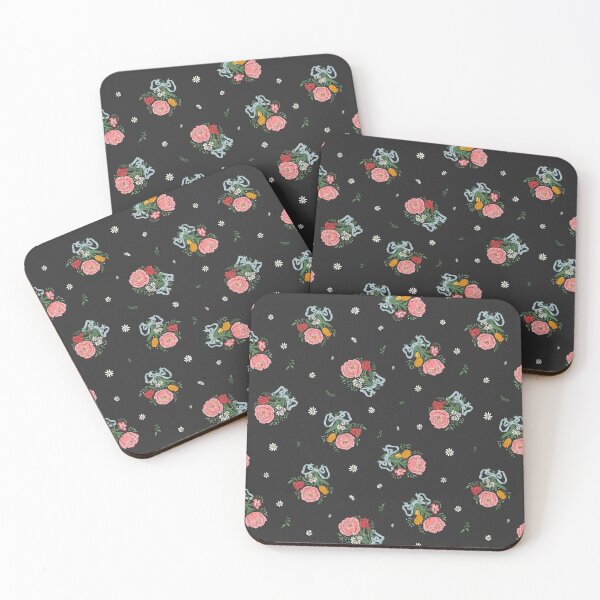 Item preview, Romantic Floral Bouquets – Roses, Peonies, Tulips & Daisies (Black) designed and sold by vaner-vaner.