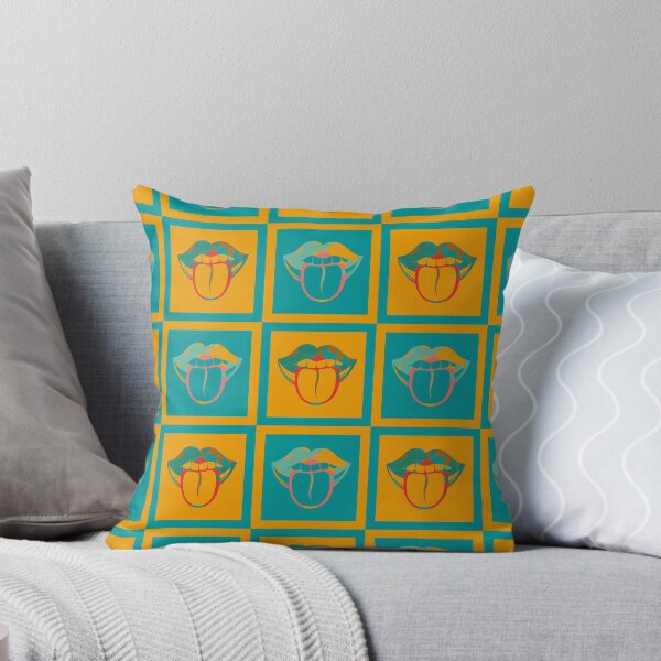 Item preview, Tongue Pop Art – Retro yellow Graphic Illustration designed and sold by StefanStudioArt.