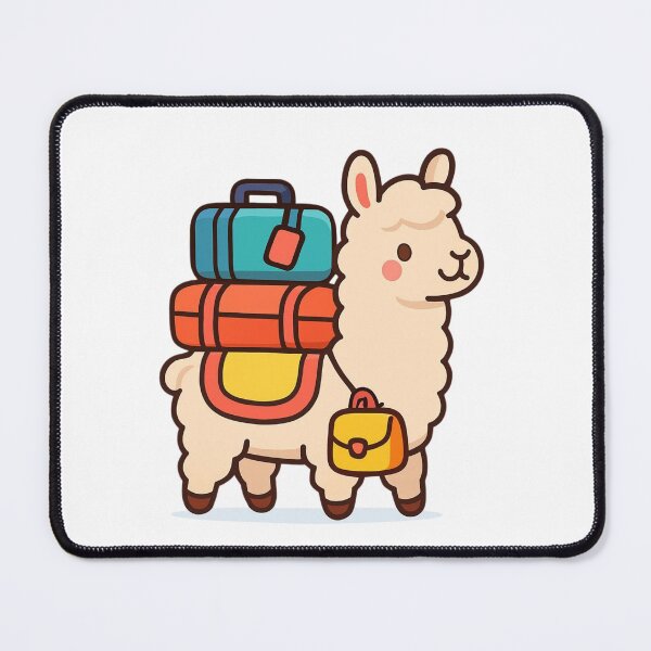 Item preview, Ready for Adventure Llama - Cute Travel Sticker designed and sold by foryouandyours.