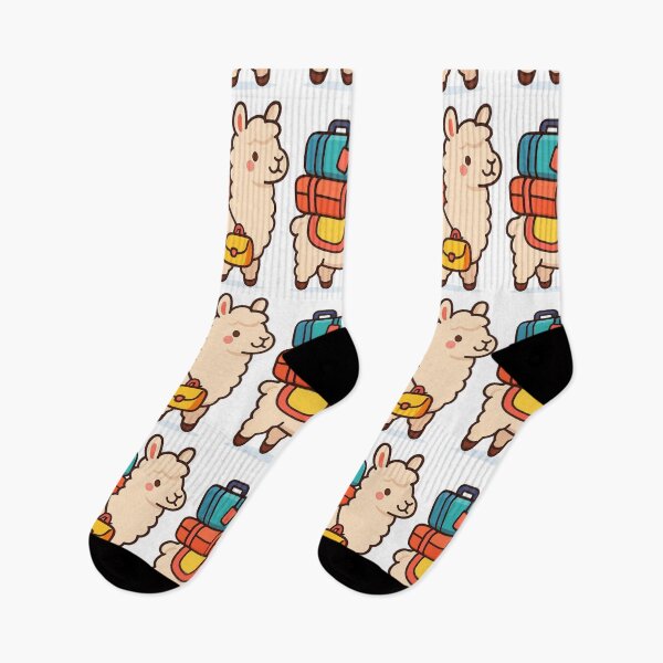 Item preview, Ready for Adventure Llama - Cute Travel Sticker designed and sold by foryouandyours.