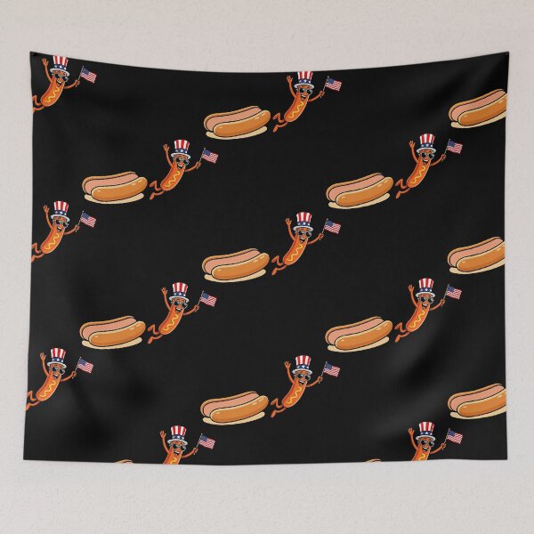 Item preview, Hotdog Freedom Dive Funny Uncle Sam Hot Dog Jumping Into Bun designed and sold by thefirstbroo.
