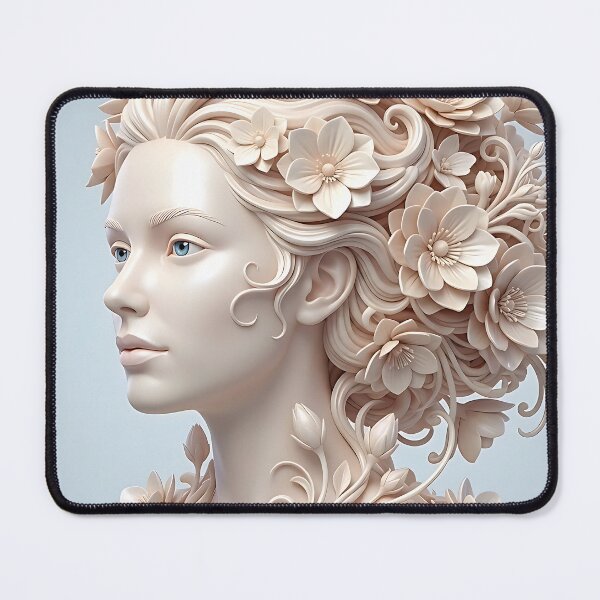 Item preview, Ethereal Porcelain Goddess Floral Bloom designed and sold by ToxicInkArt.