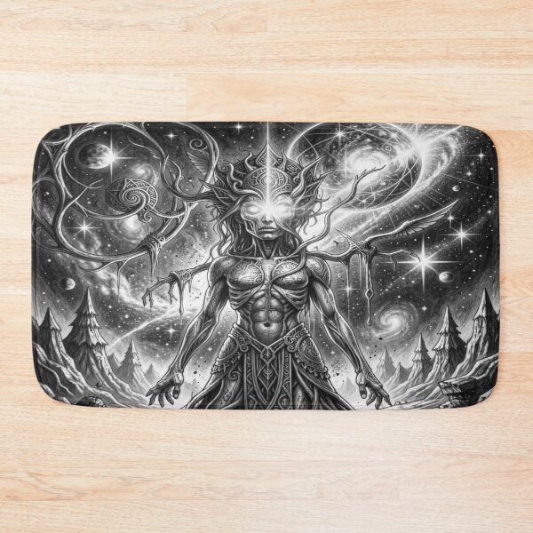 Item preview, Cosmic Antler Guardian inspired by Moebius – Surreal guardian figure in universal space designed and sold by FotoworldEdel.