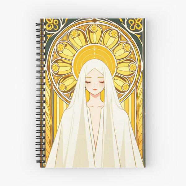 Item preview, Portrait - Veiled woman golden halo closed eyes designed and sold by AnimeShin.