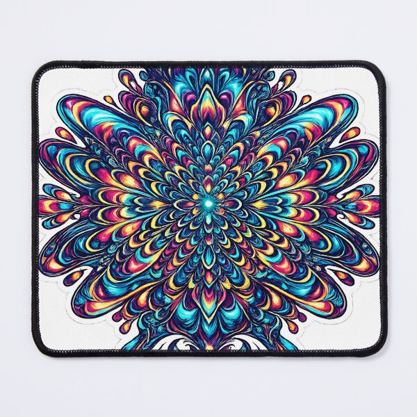 Item preview, Psychedelic Neon Peacock Mandala designed and sold by Jaideep Walia.