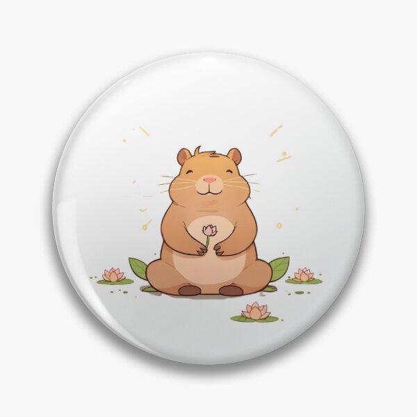 Item preview, Zen Capybara — Meditation Sunrise Kawaii Sticker designed and sold by tommysworks.
