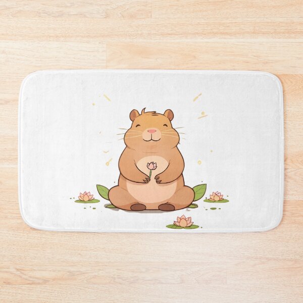 Item preview, Zen Capybara — Meditation Sunrise Kawaii Sticker designed and sold by tommysworks.