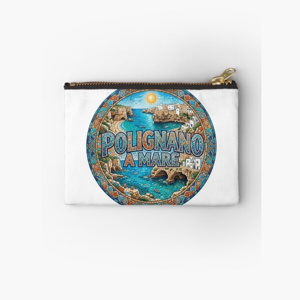 Item preview, Polignano a Mare Coastal Mosaic Travel Sticker designed and sold by Imaginarium of Chaos falcon88 .