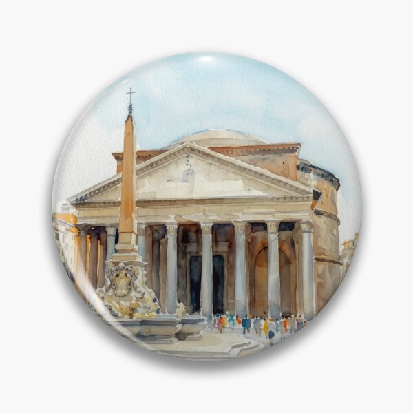 Artikelvorschau, Das Pantheon Rom Aquarell Streetscape entworfen und verkauft von caracatita75.