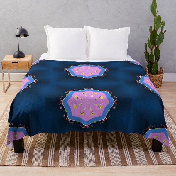 Item preview, Navy and Pink Confetti Mandala Pattern designed and sold by Tinsleybluebell.