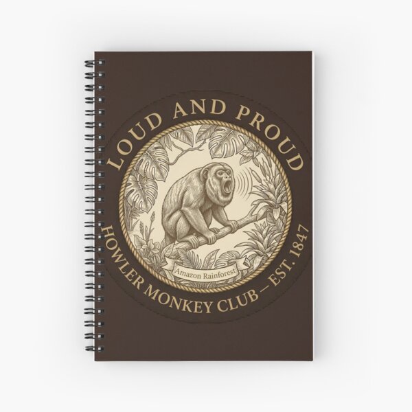 Item preview, Loud and Proud Howler Monkey Club Humor Badge designed and sold by CalmCapy Co.