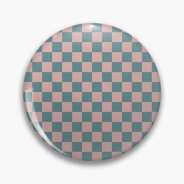 Item preview, Pink & steel teal checkered designed and sold by Mint + Midnight.