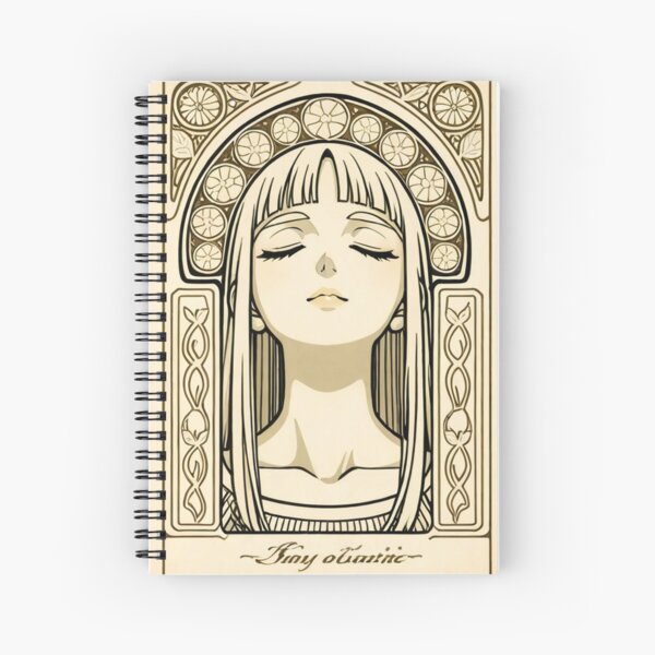 Item preview, Portrait - Woman closed eyes art nouveau sepia frame designed and sold by AnimeShin.