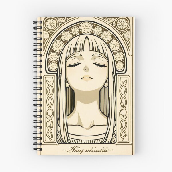 Item preview, Portrait - Woman closed eyes art nouveau sepia frame designed and sold by AnimeShin.