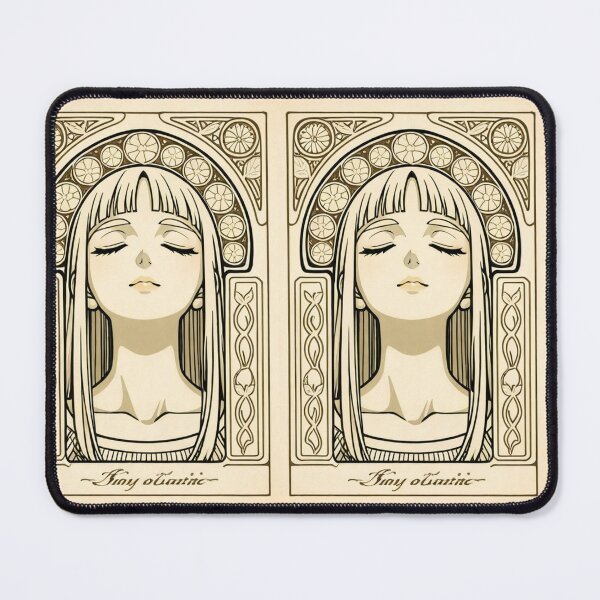 Item preview, Portrait - Woman closed eyes art nouveau sepia frame designed and sold by AnimeShin.