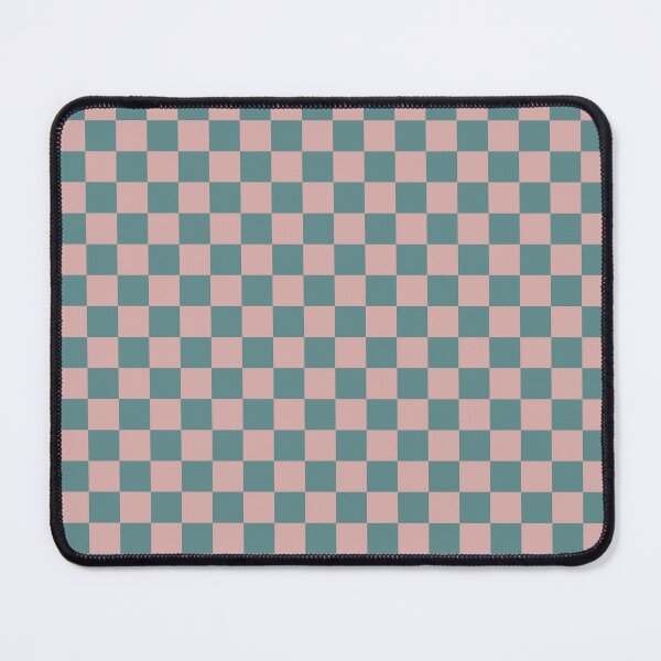 Item preview, Pink & steel teal checkered designed and sold by Mint + Midnight.
