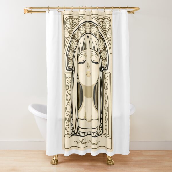 Item preview, Portrait - Woman closed eyes art nouveau sepia frame designed and sold by AnimeShin.