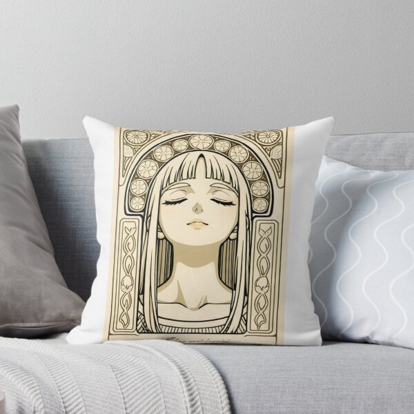 Item preview, Portrait - Woman closed eyes art nouveau sepia frame designed and sold by AnimeShin.