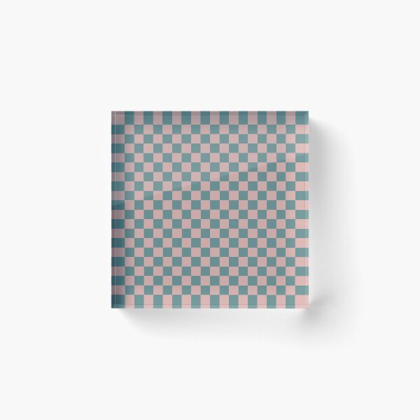 Item preview, Pink & steel teal checkered designed and sold by Mint + Midnight.