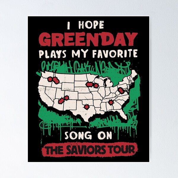 Item preview, Green D A Y rock band legends album fan art THE SAVIORS TOUR designed and sold by LovPrime.