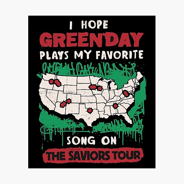 Item preview, Green D A Y rock band legends album fan art THE SAVIORS TOUR designed and sold by LovPrime.