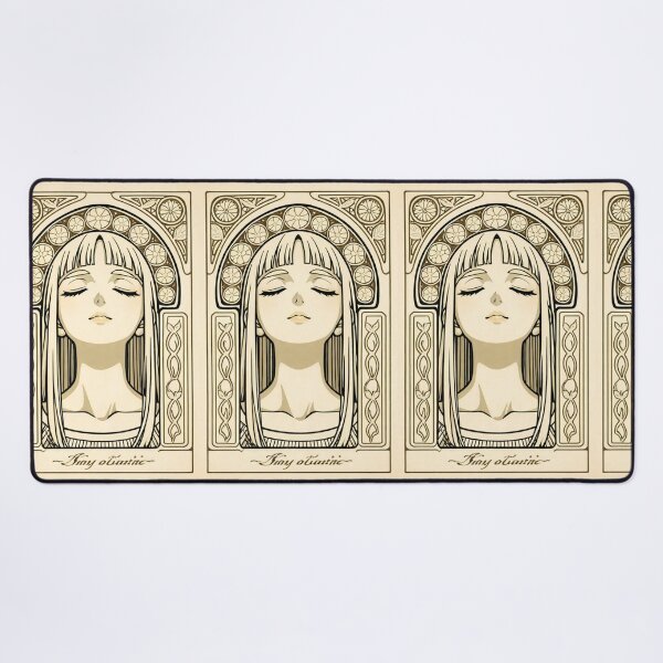 Item preview, Portrait - Woman closed eyes art nouveau sepia frame designed and sold by AnimeShin.