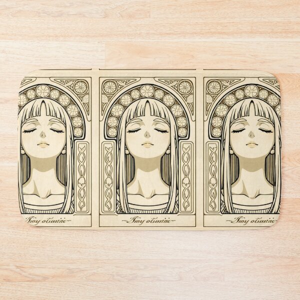 Item preview, Portrait - Woman closed eyes art nouveau sepia frame designed and sold by AnimeShin.