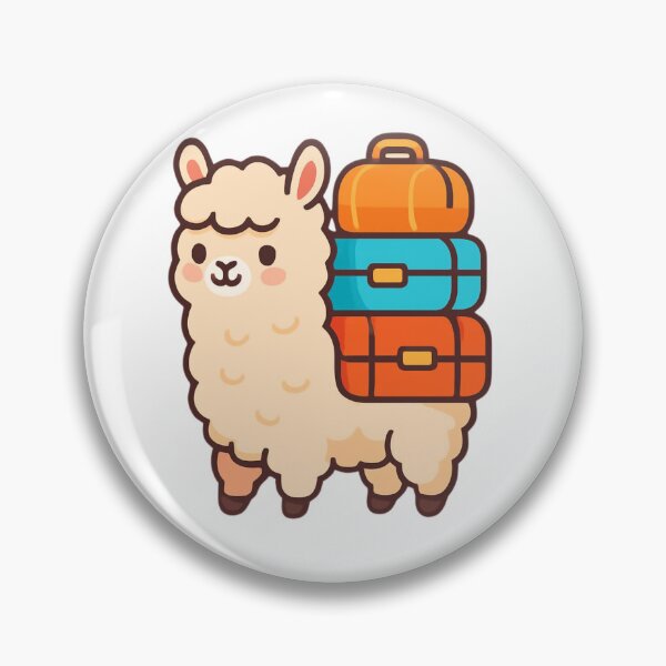 Item preview, Ready for Adventure Llama - Cute Travel Sticker designed and sold by foryouandyours.