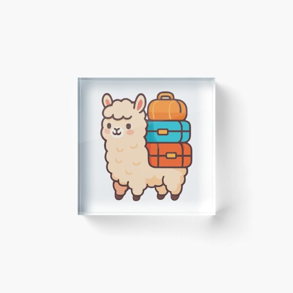 Item preview, Ready for Adventure Llama - Cute Travel Sticker designed and sold by foryouandyours.