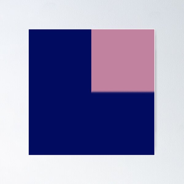 Item preview, Minimalist Blue with Pink Geometric Square designed and sold by pluielegere.