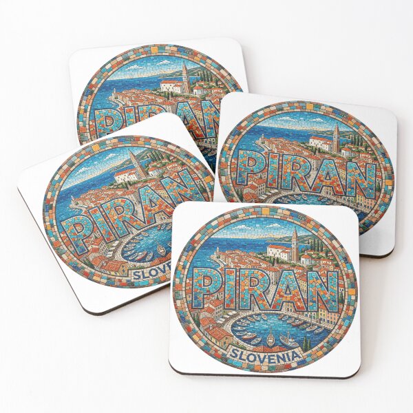 Item preview, Piran Adriatic Harbor Mosaic Travel Sticker designed and sold by Imaginarium of Chaos falcon88 .