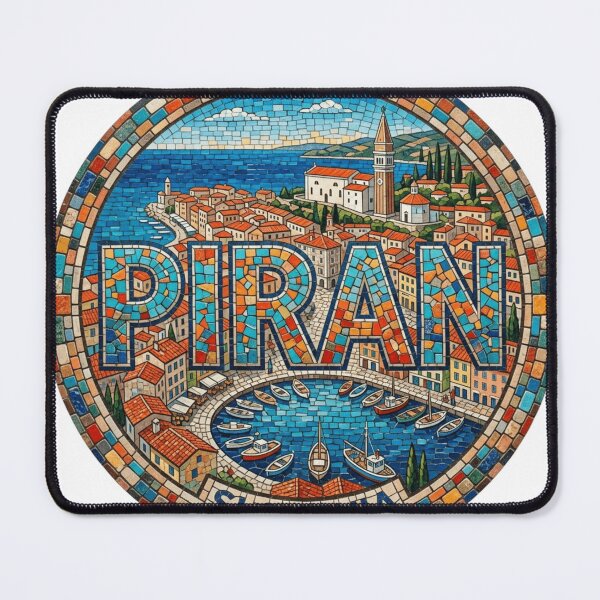 Item preview, Piran Adriatic Harbor Mosaic Travel Sticker designed and sold by Imaginarium of Chaos falcon88 .