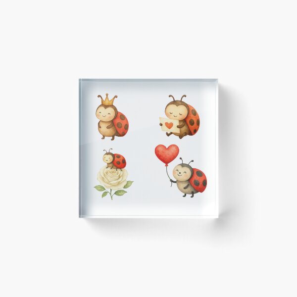 Item preview, Cute Watercolor Ladybug Sticker Set | 4 Adorable Ladybug Designs designed and sold by BeaMiciaDoodles.