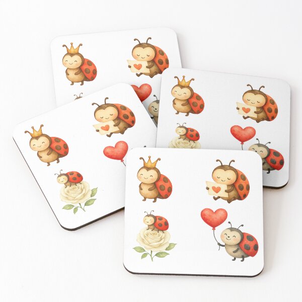 Item preview, Cute Watercolor Ladybug Sticker Set | 4 Adorable Ladybug Designs designed and sold by BeaMiciaDoodles.