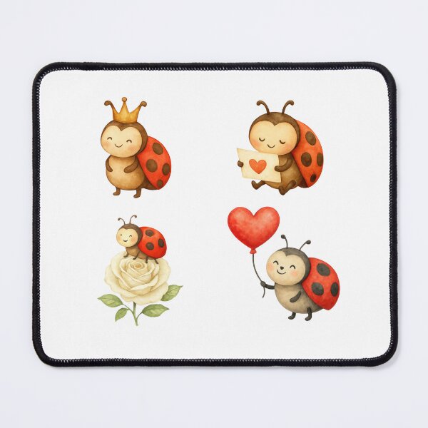 Item preview, Cute Watercolor Ladybug Sticker Set | 4 Adorable Ladybug Designs designed and sold by BeaMiciaDoodles.