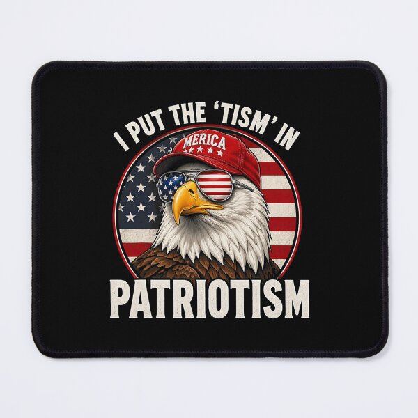 Item preview, I Put The Tism in Patriotism Athletic Eagle designed and sold by OddPopARt.