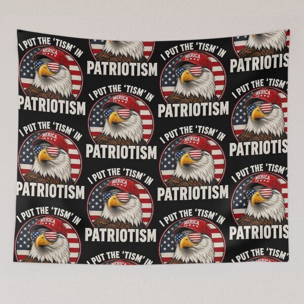 Item preview, I Put The Tism in Patriotism Athletic Eagle designed and sold by OddPopARt.