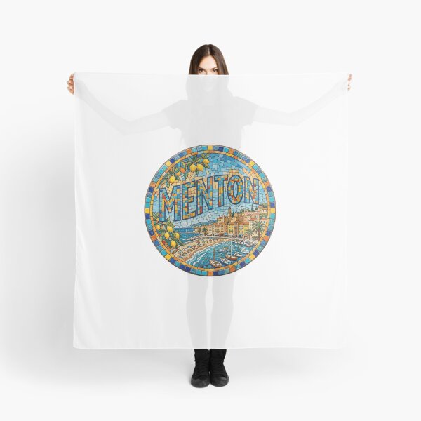 Item preview, Menton Riviera Mosaic Travel Sticker designed and sold by Imaginarium of Chaos falcon88 .