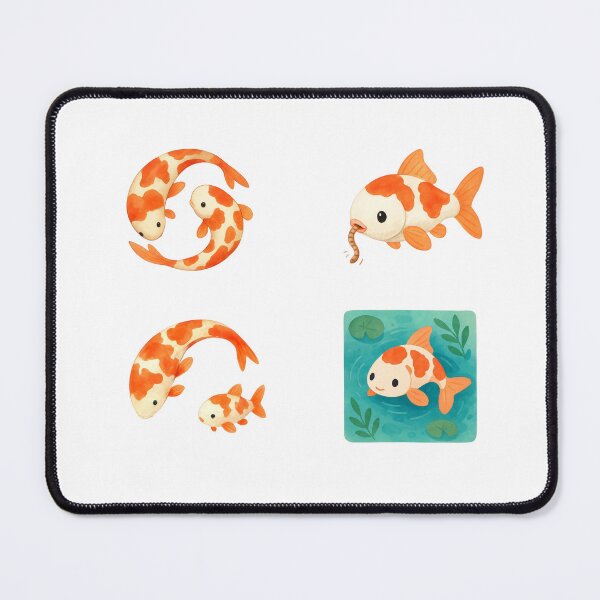 Item preview, Cute Watercolor Koi Fish Sticker Set | 4 Adorable Koi Designs designed and sold by BeaMiciaDoodles.