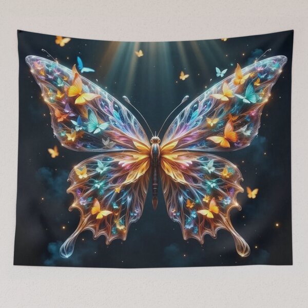 Item preview, Crystal Rainbow Butterfly with Light Beams designed and sold by Pioneer Spirit Market.
